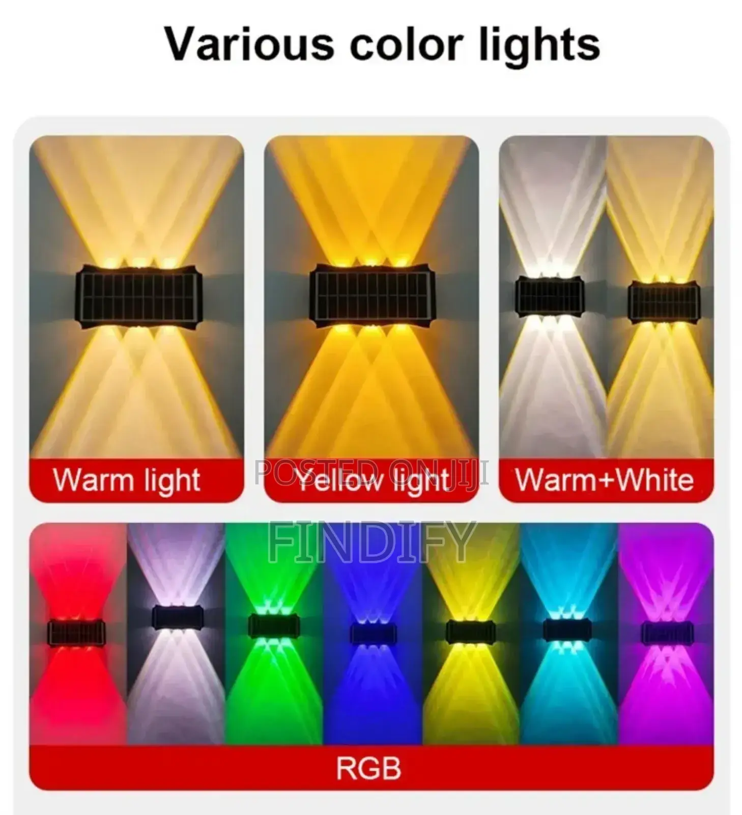 Led Solar Wall Light Decor With Abs Body Ip54