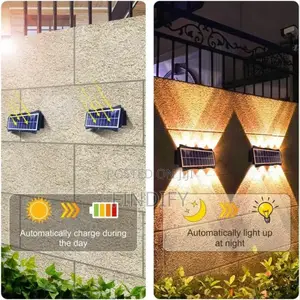 Led Solar Wall Light Decor With Abs Body Ip54