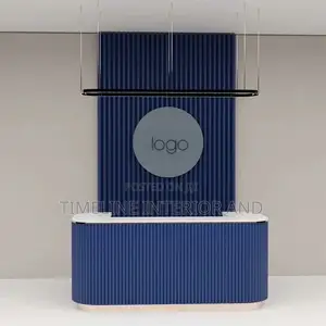 Grey Fluted Wall Panels at Reception