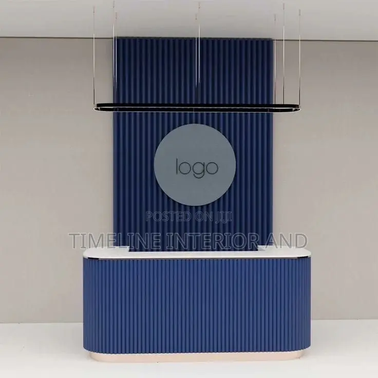 Grey Fluted Wall Panels at Reception