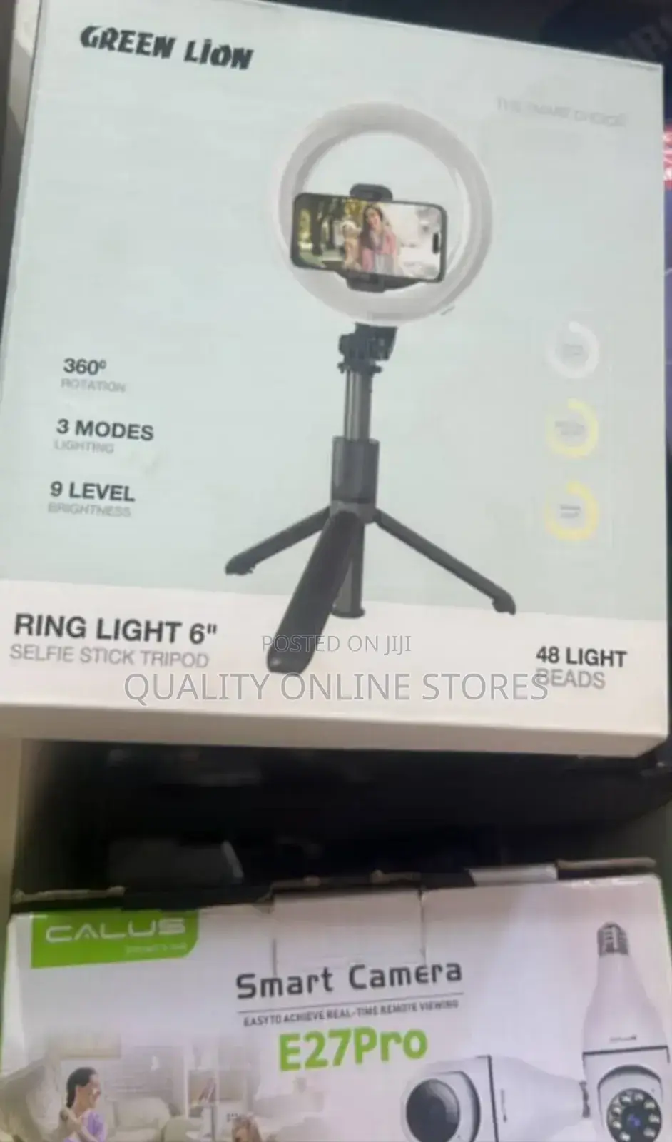 Rechargeable Green Lion Ring Light