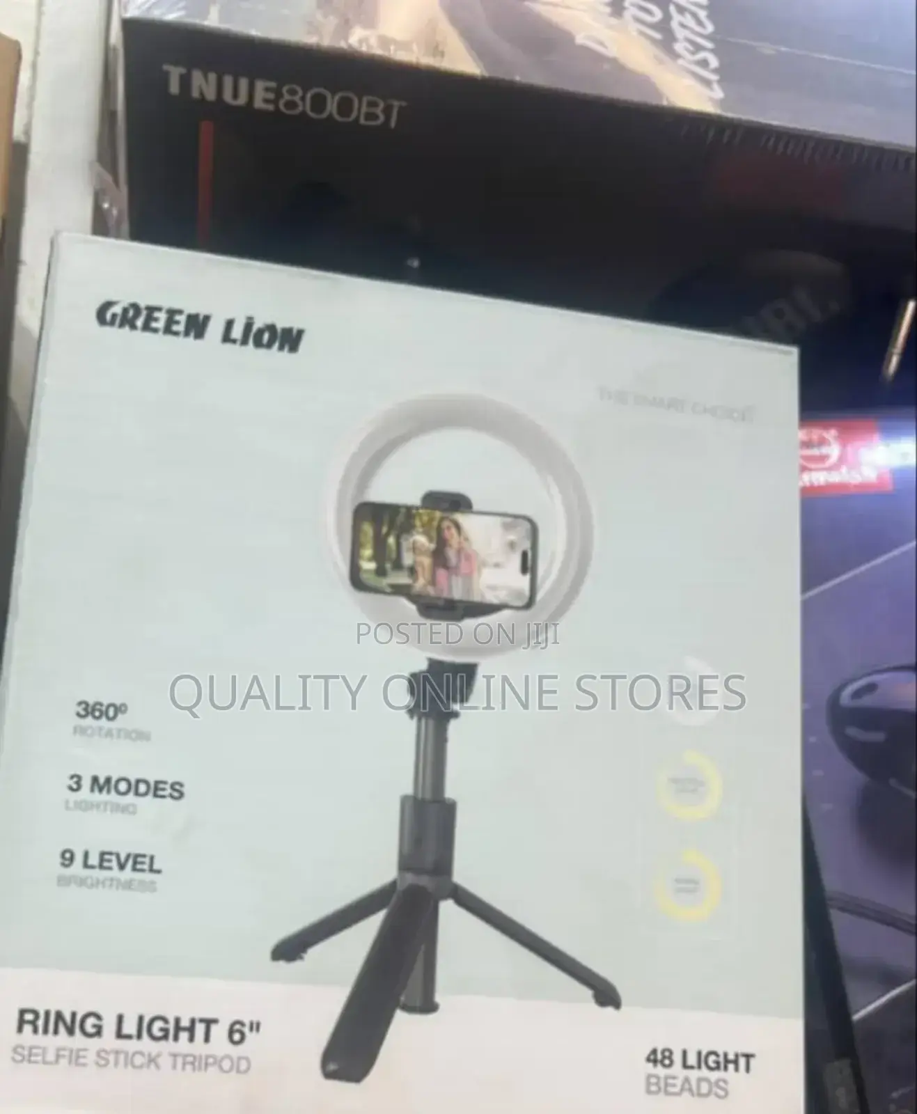 Rechargeable Green Lion Ring Light