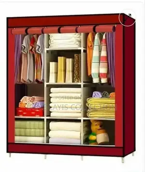 3 Column Metallic Portable Wardrobe