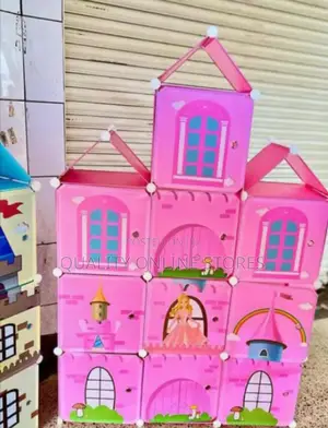 Kids Pink Plastic Wardrobe