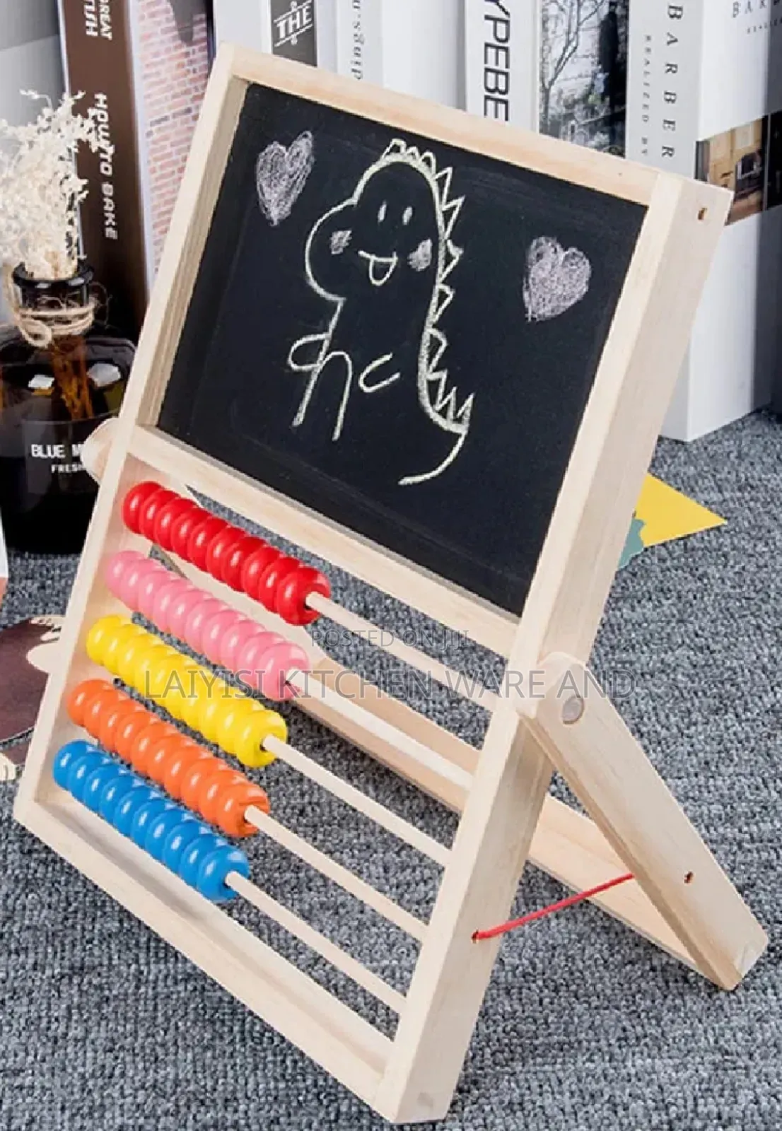 Early Educational Aids With Double-Sided Drawing Board