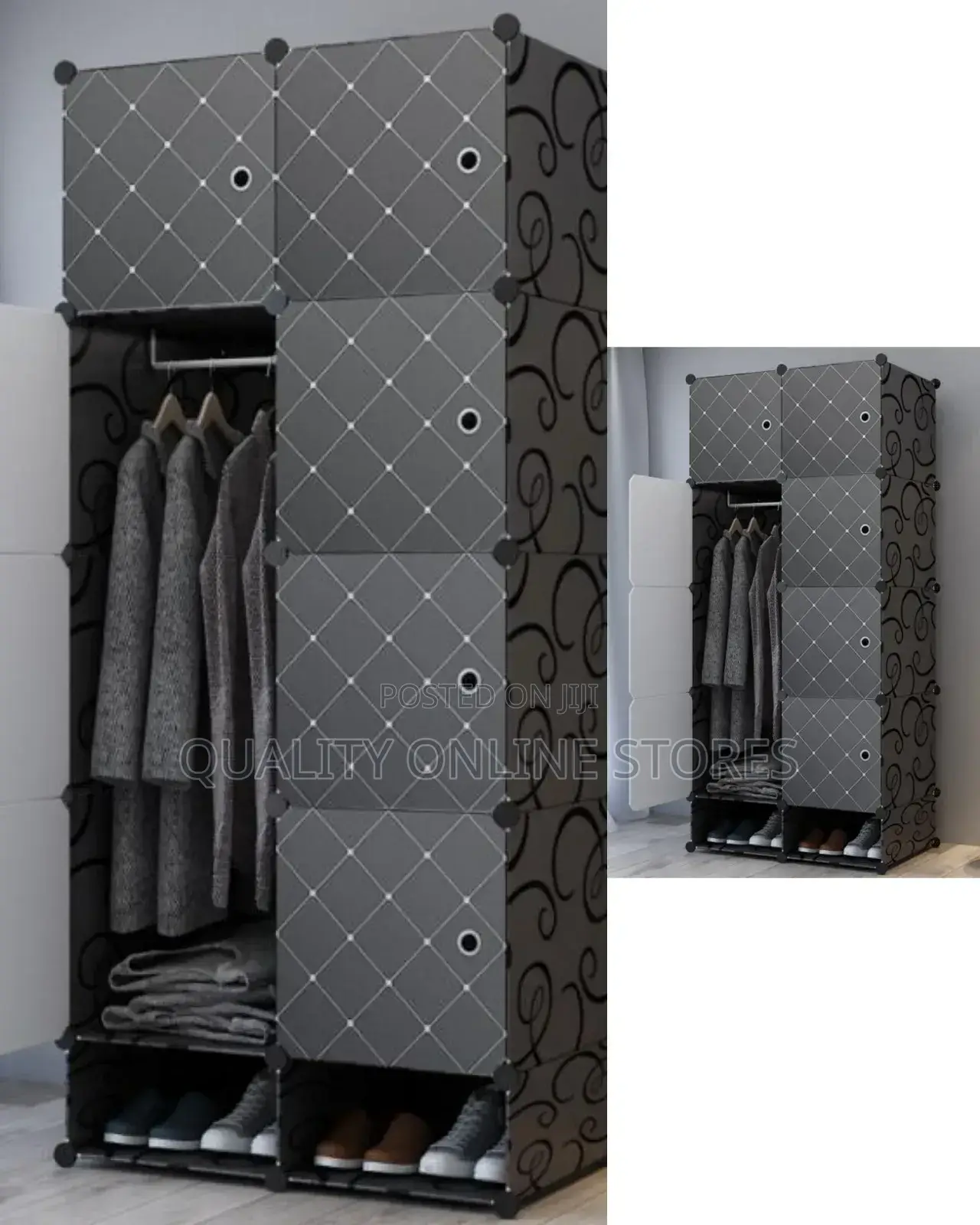 Plastic Black Wardrobe