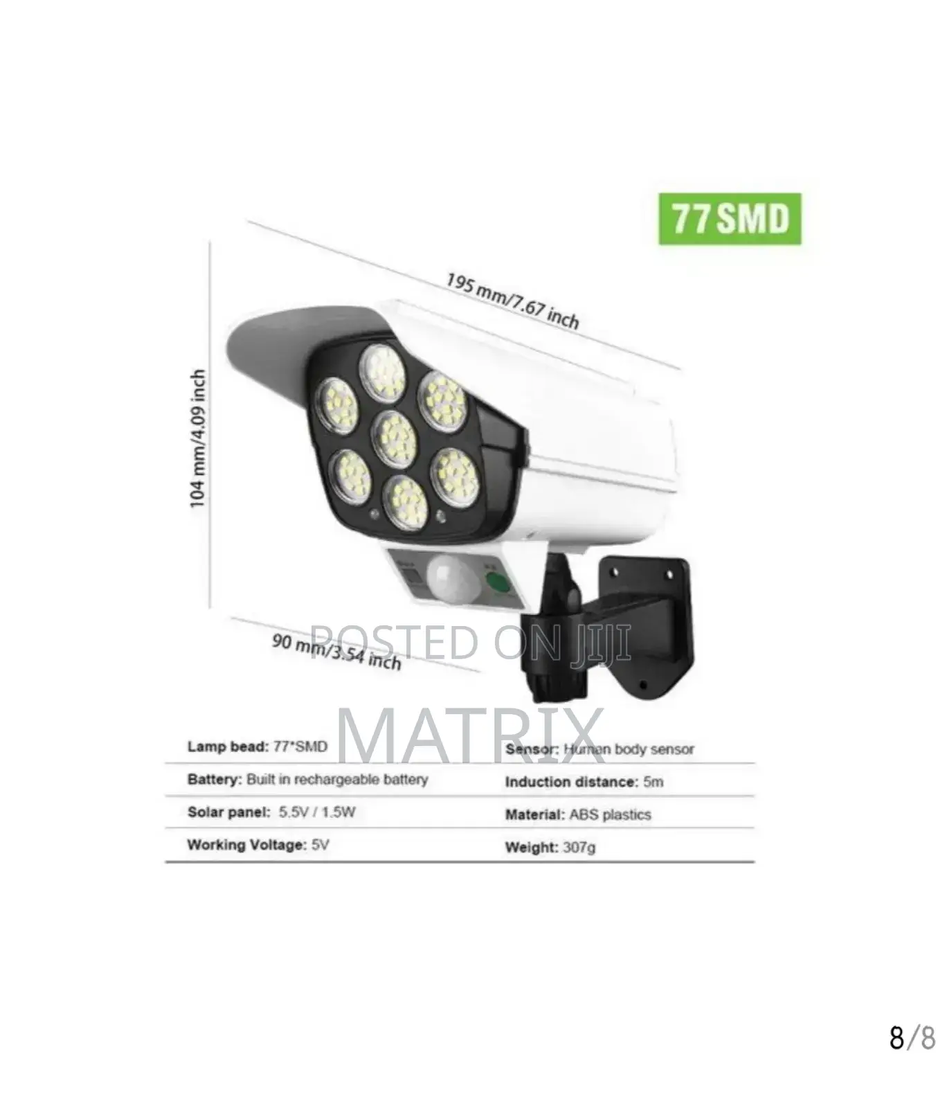 Led Camera Shaped Solar Light Motion Sensor