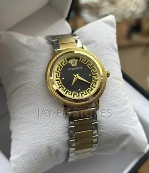 Versace Swiss Mode Gold Black Watch