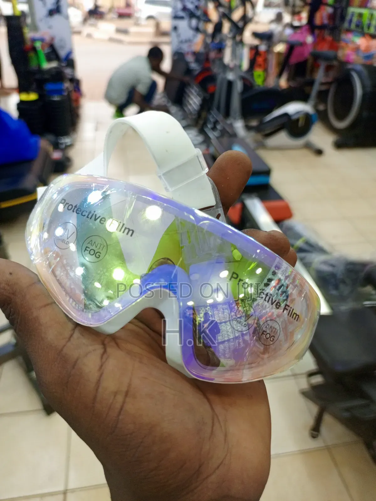 Swimming Goggles With a Protective Film