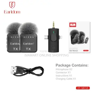 Earldom 3 in 1 Microphone for Mobile Phones - Plug and Play