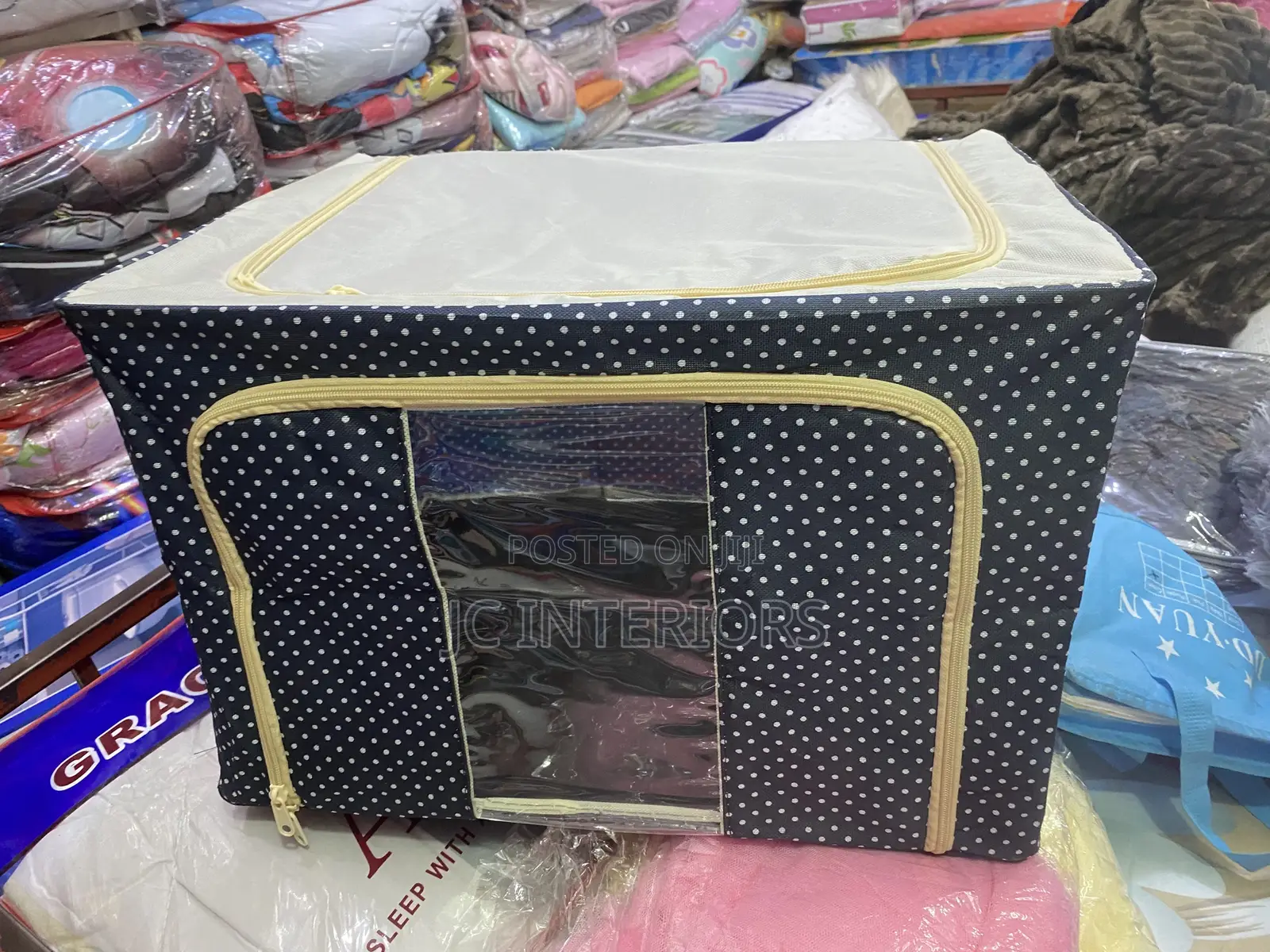 Storage Box - Black White Dots