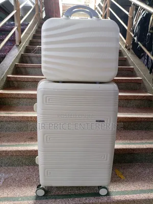 Plastic Suitcases in Medium Size and Beauty Case
