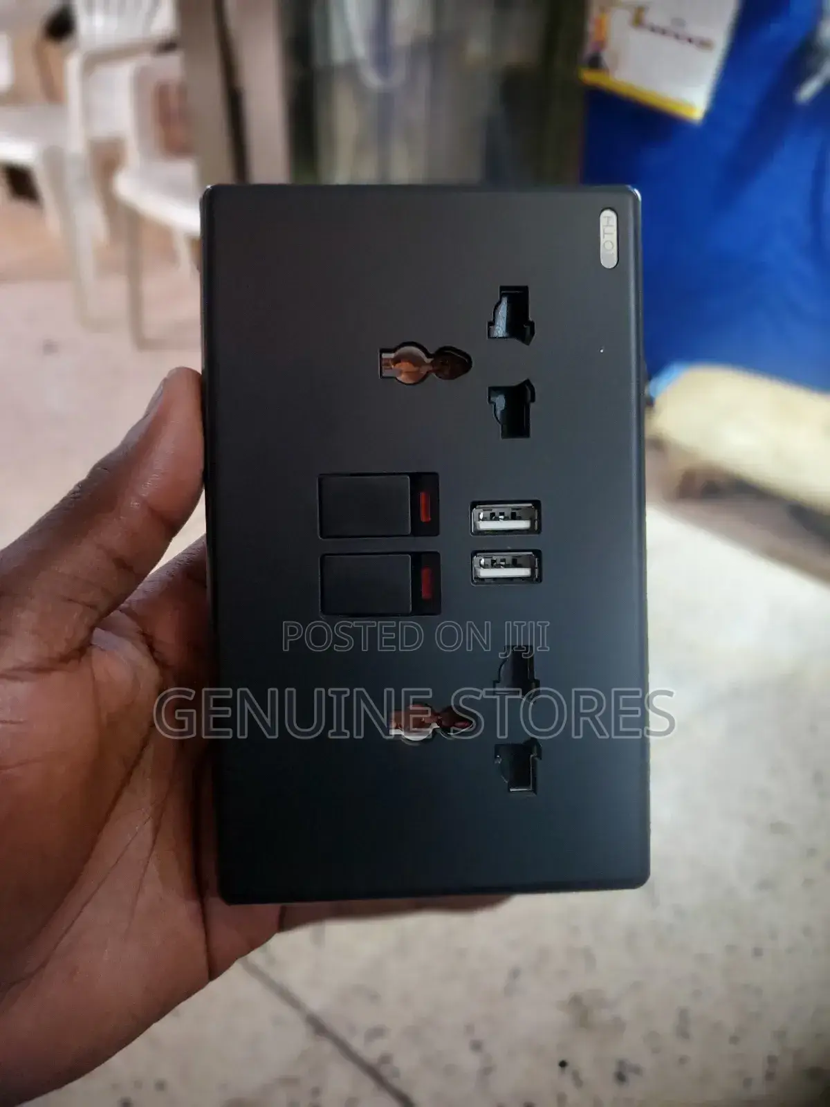 Wall Electric Double Socket With a Usb Ports.