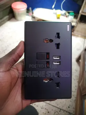 Wall Electric Double Socket With a Usb Ports.