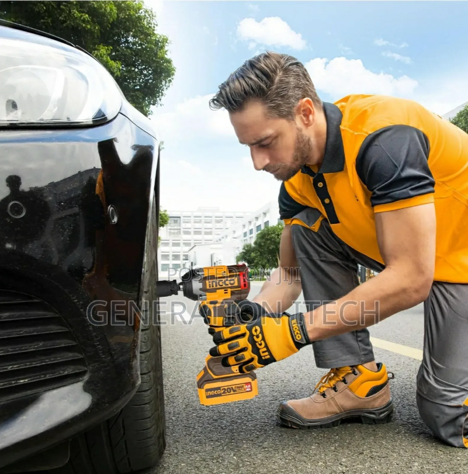 Ingco Brushless Impact Wrench 500nm
-Cordless- Rechargeable