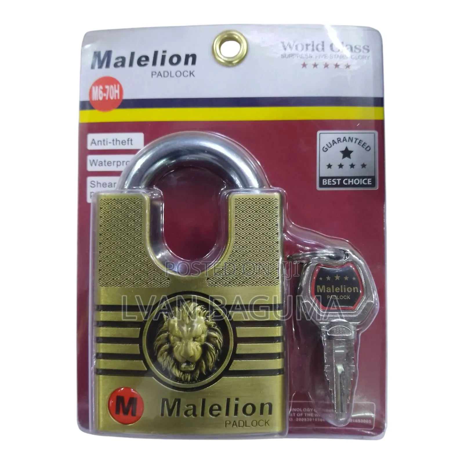 Malelion Anti Theft Padlock - With Guard