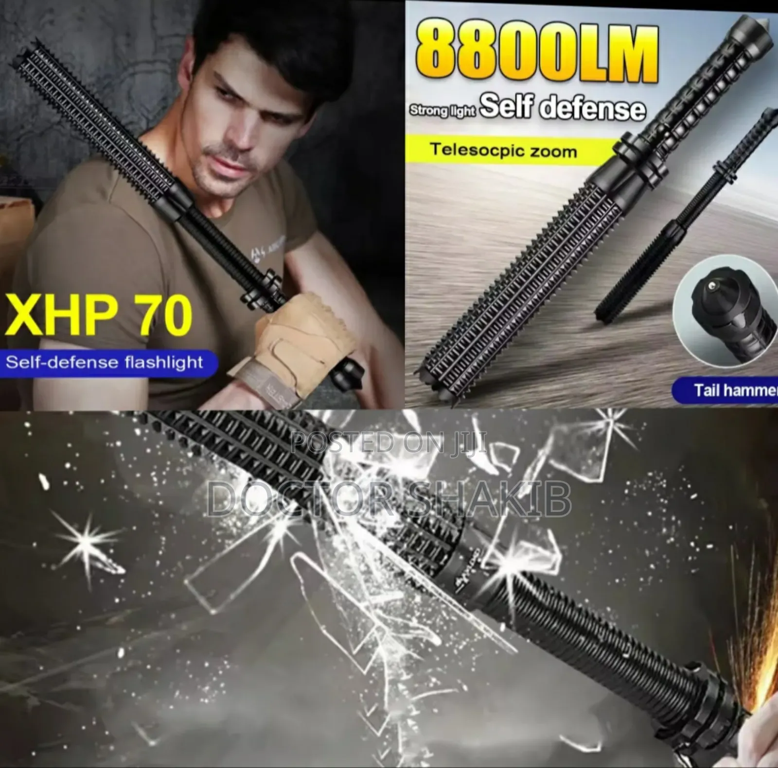 Quality Self Defence Baseball Bat Flashlight