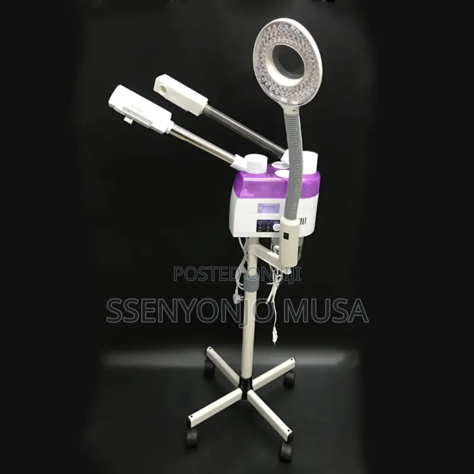 Commercial Facial Steamer 2-in-1 Hot Cold Machine Double Arms