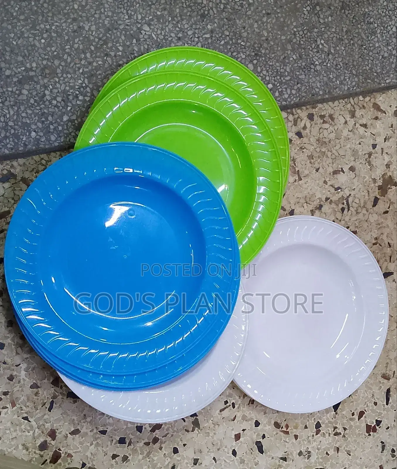 Plastic Cheaps Plates 12pcs