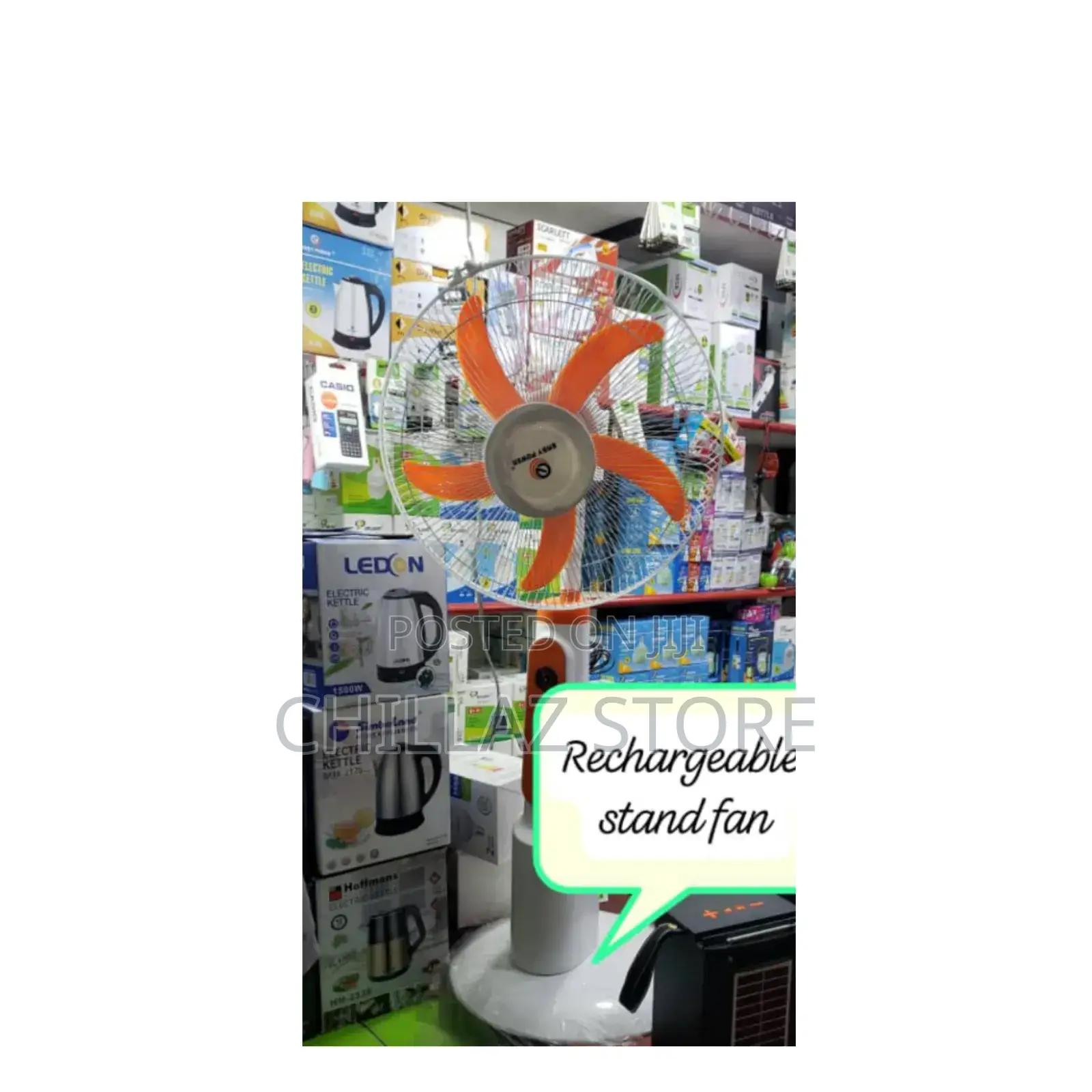 Rechargeable Stand Fan.