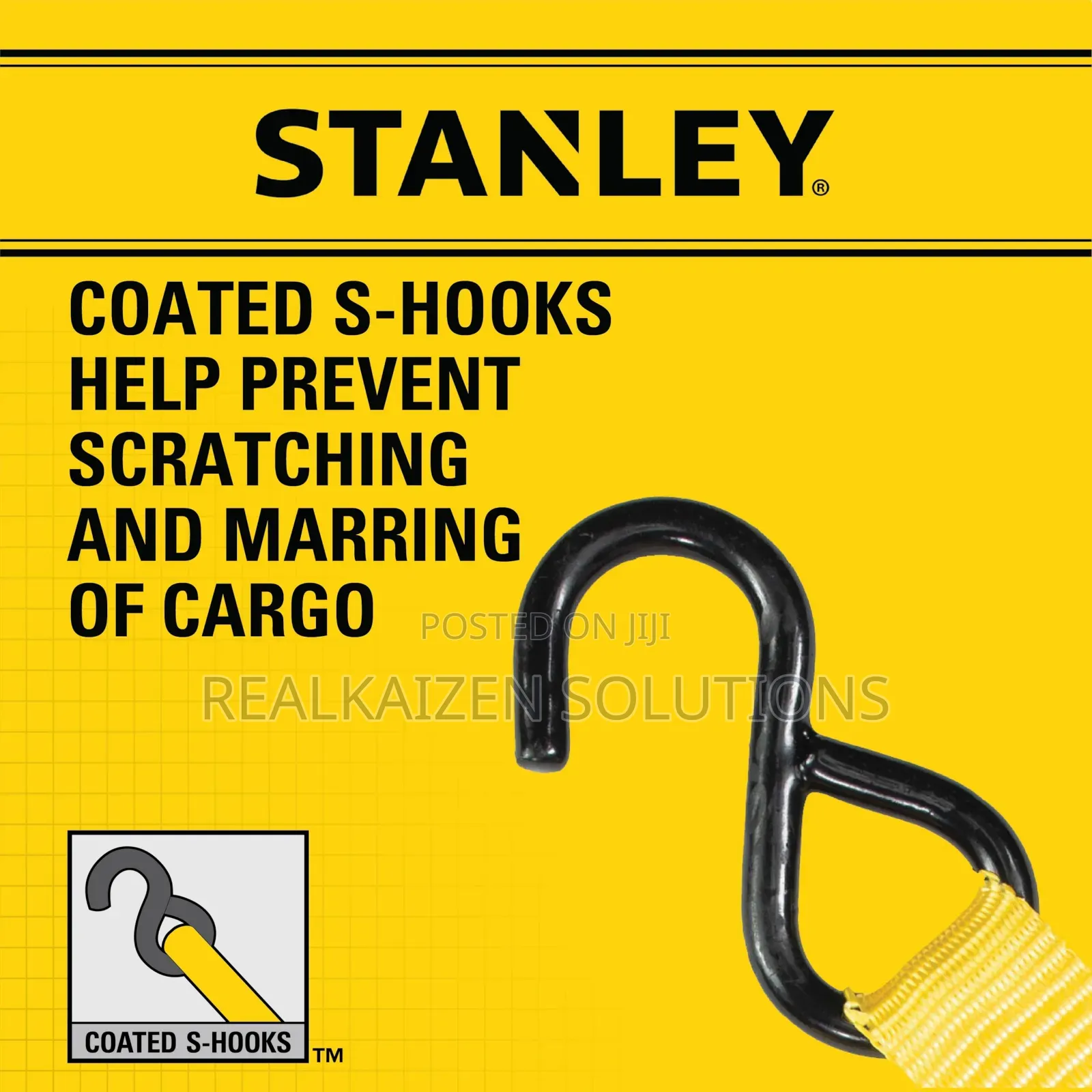 Uk Stanley Cargo Ratchet Tie Down 3meters Strap 2pc