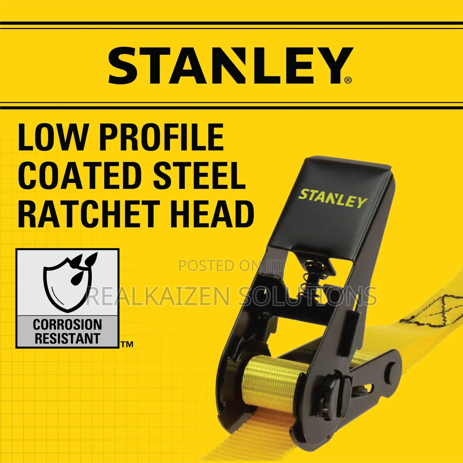Uk Stanley Cargo Ratchet Tie Down 3meters Strap 2pc