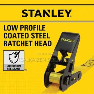 Uk Stanley Cargo Ratchet Tie Down 3meters Strap 2pc