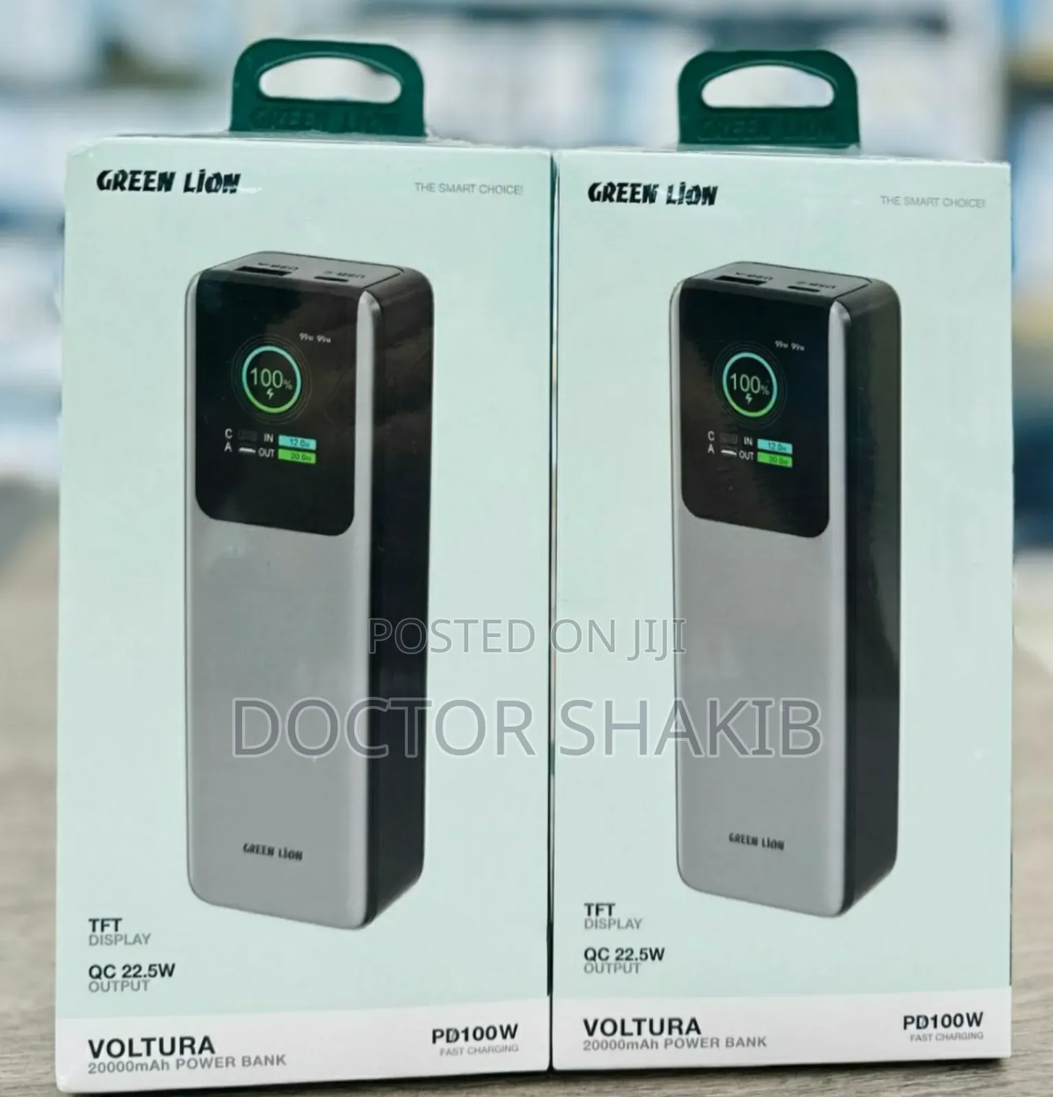 New Green Lion Voltura 20000mah Power Bank Pd100w