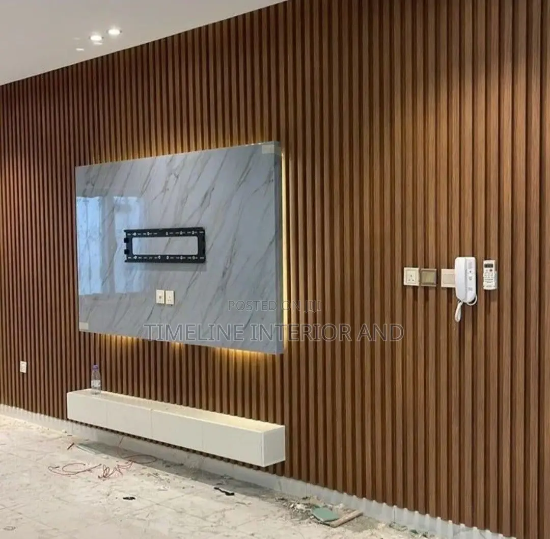 Fluted Wall Panel Tv Unit