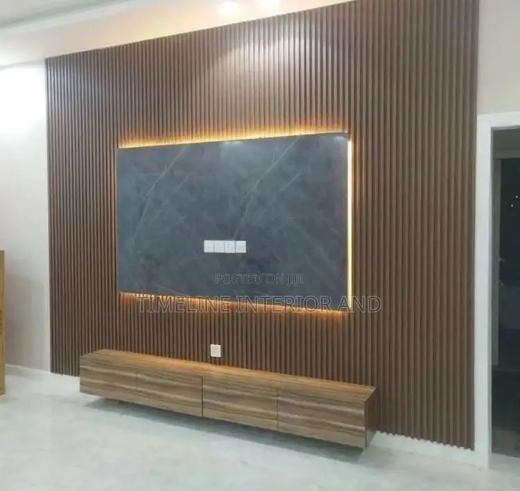 Fluted Wall Panel Tv Unit