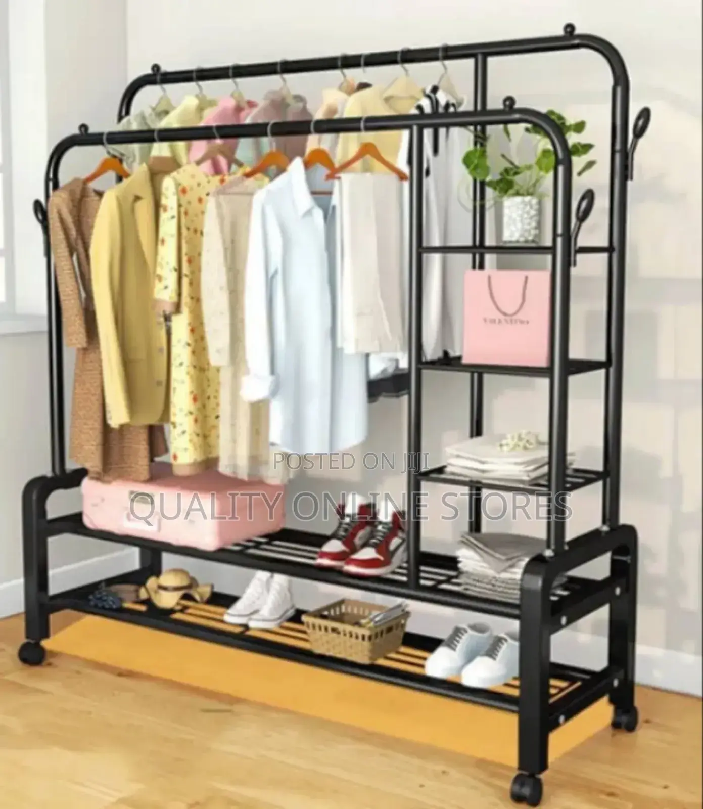 Aluminum Clothes Rack Organizer