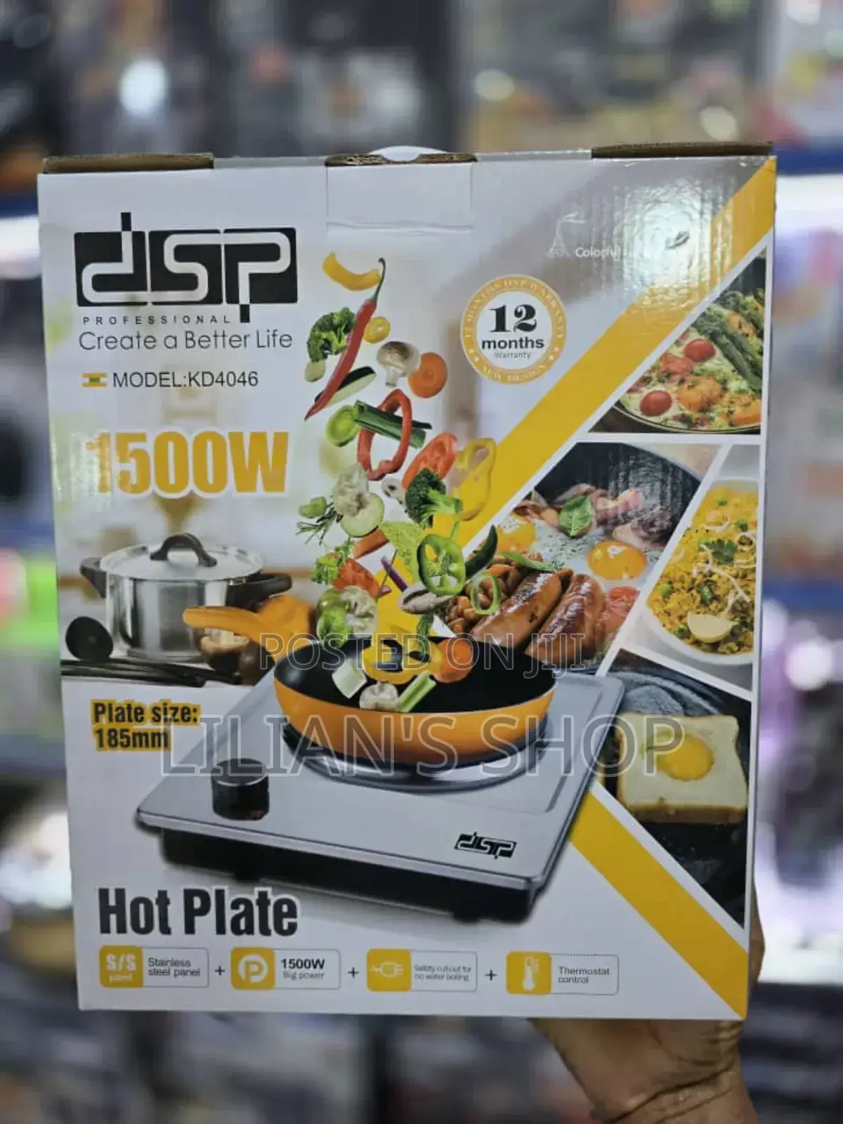 New DSP Hot Plate Kd 4046 1500w Sliver