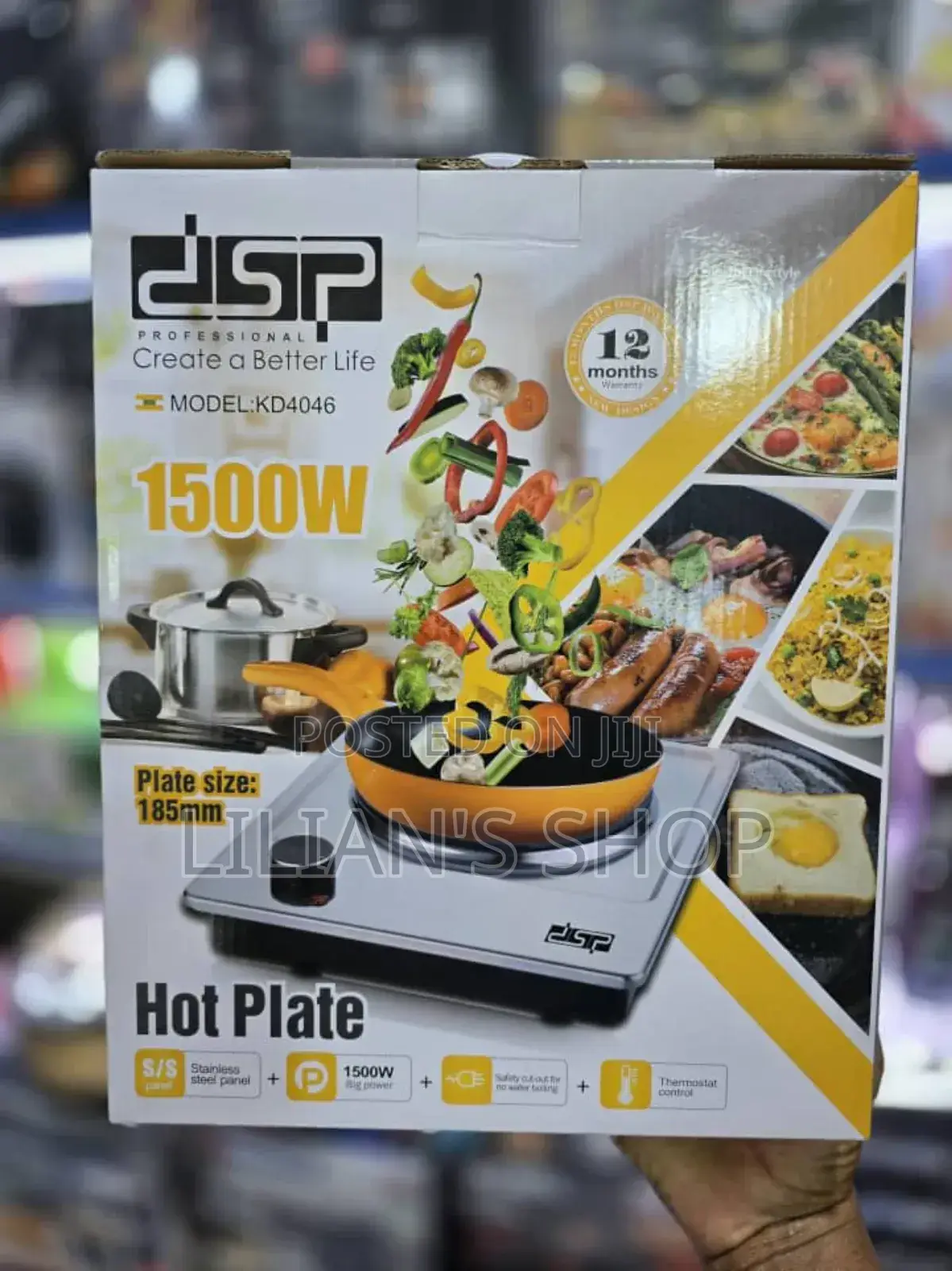 New DSP Hot Plate Kd 4046 1500w Sliver