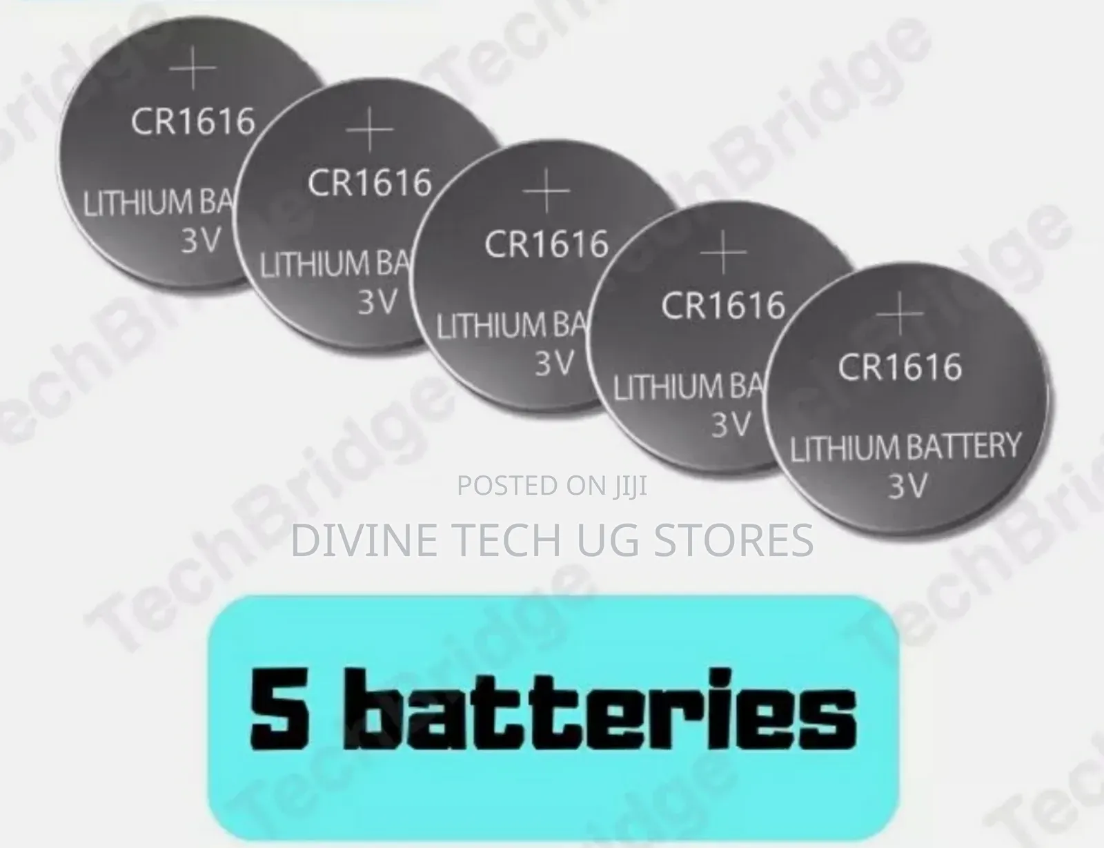 5 PCS Cr1616 Lithium Coin Cell Battery 3 Volts