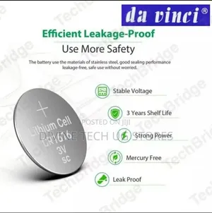 5 PCS Cr1616 Lithium Coin Cell Battery 3 Volts