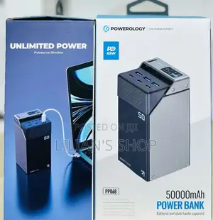 Powerlogy 50000mah Power Bank 65w 3x Pd Type C and 3xusb-A