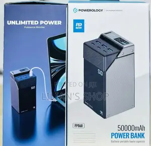 Powerlogy 50000mah Power Bank 65w 3x Pd Type C and 3xusb-A