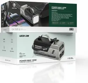 Green Lion Power Max 100w 5000mah Power Bank Led Flash Light