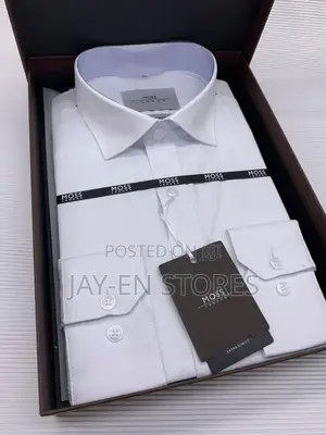 Moss London Plain White Shirt