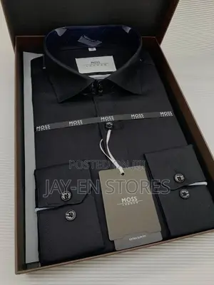 Moss London Plain Black Shirt
