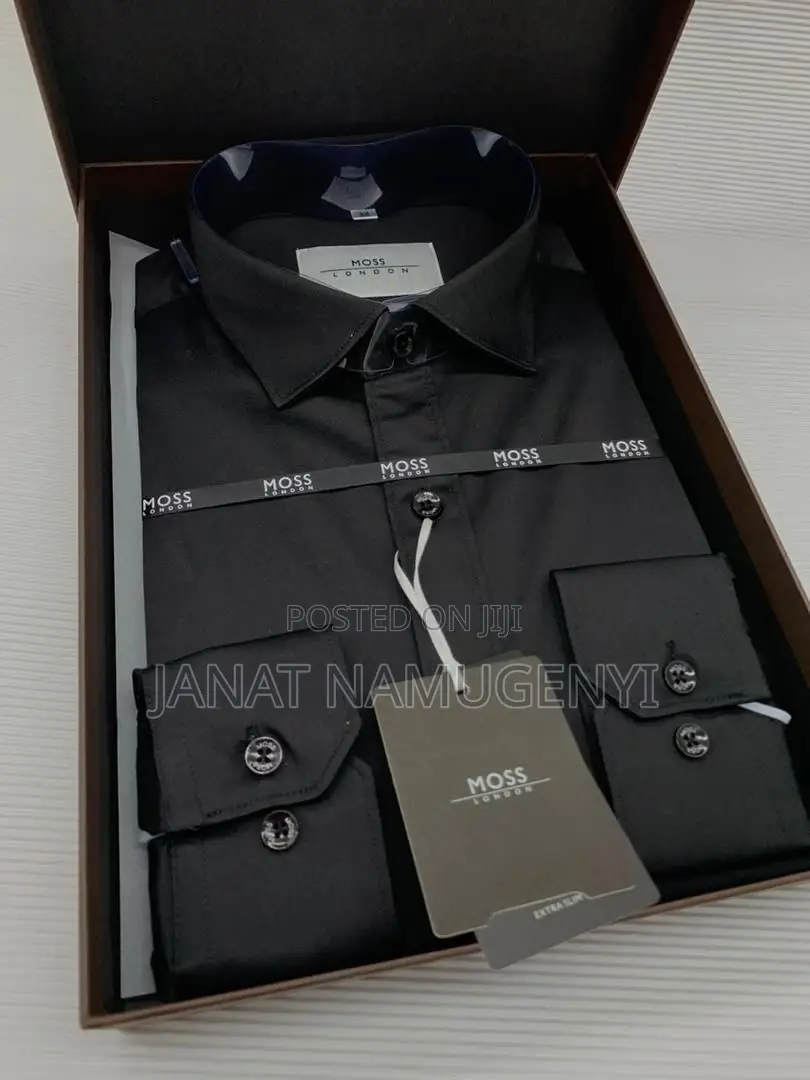 Moss London Plain Black Shirt