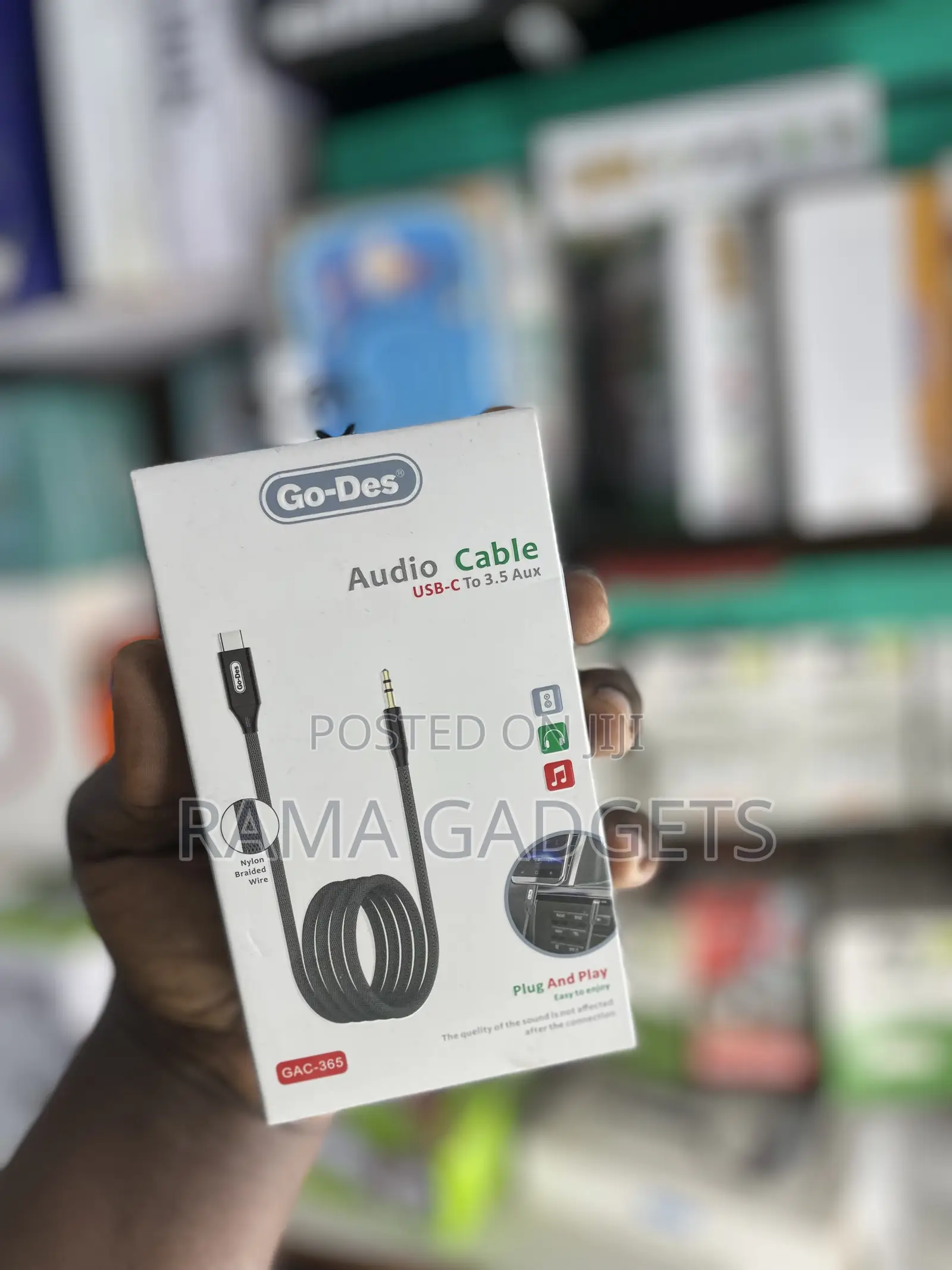 Go-Des Gac-36 Type C to 3.5mm Aux Cable