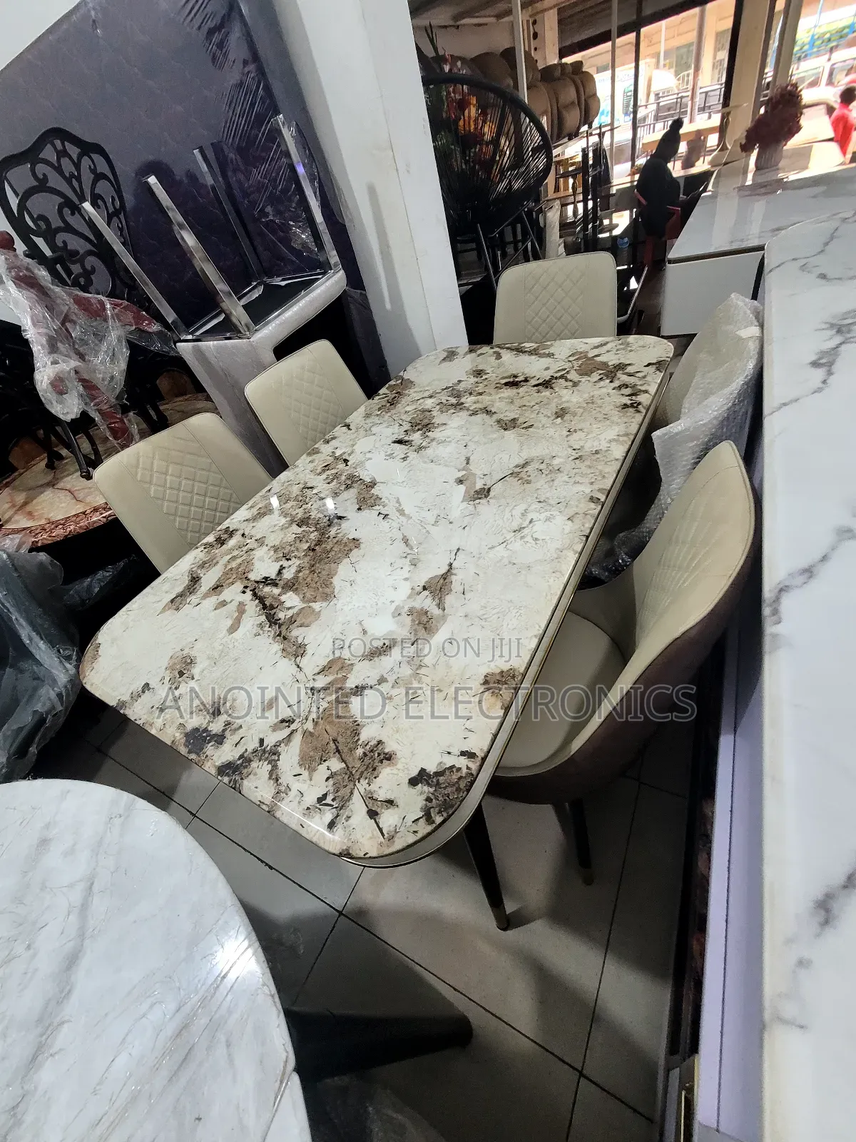 Marble Dining Table With 6chairs