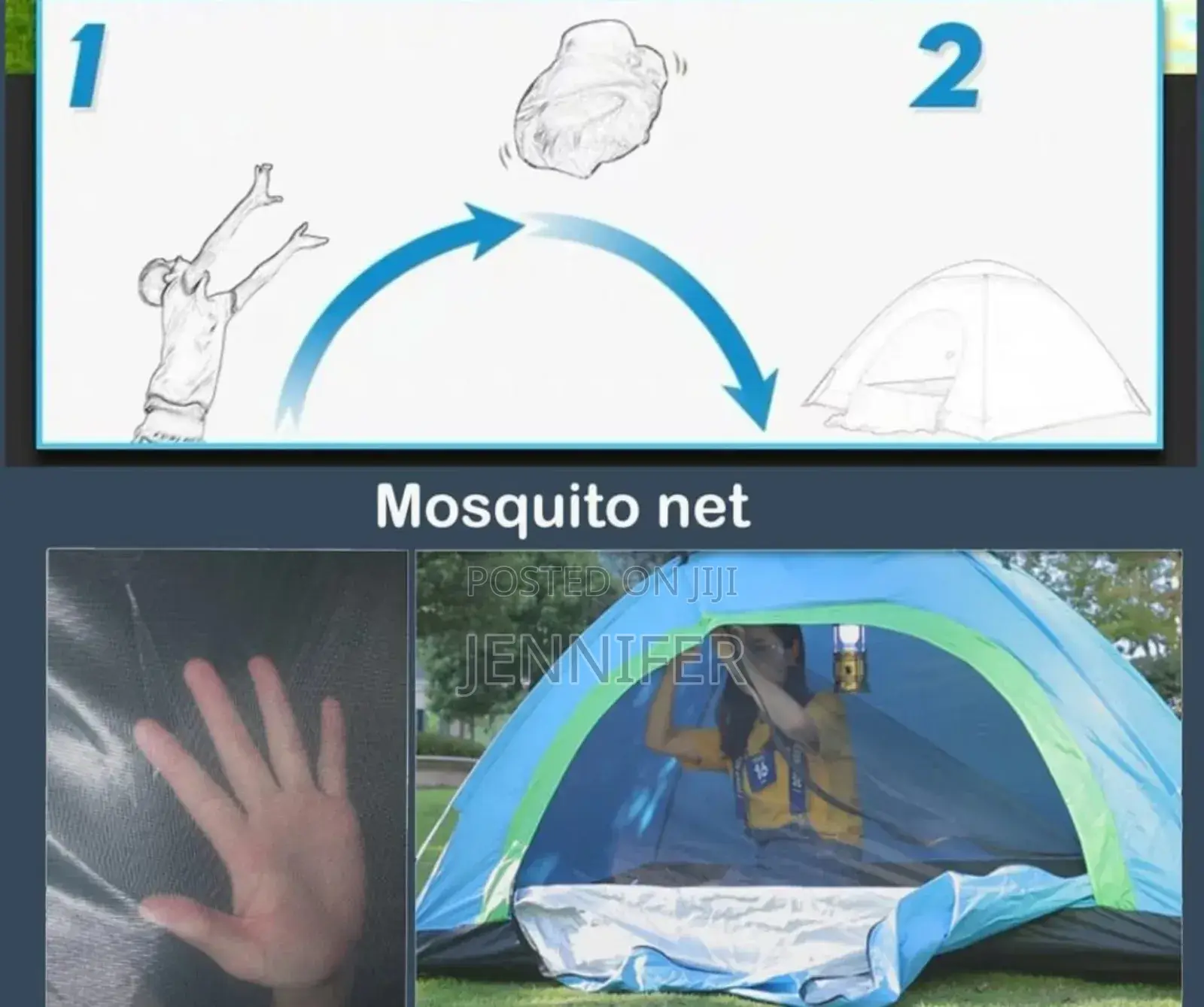3- People Automatic Orange Tent