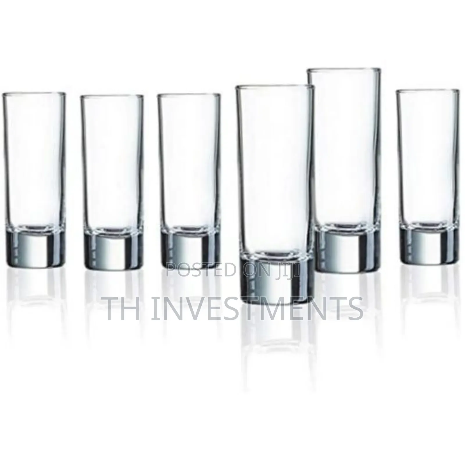 6 Pieces of Long Shot Glasses - Colorless 