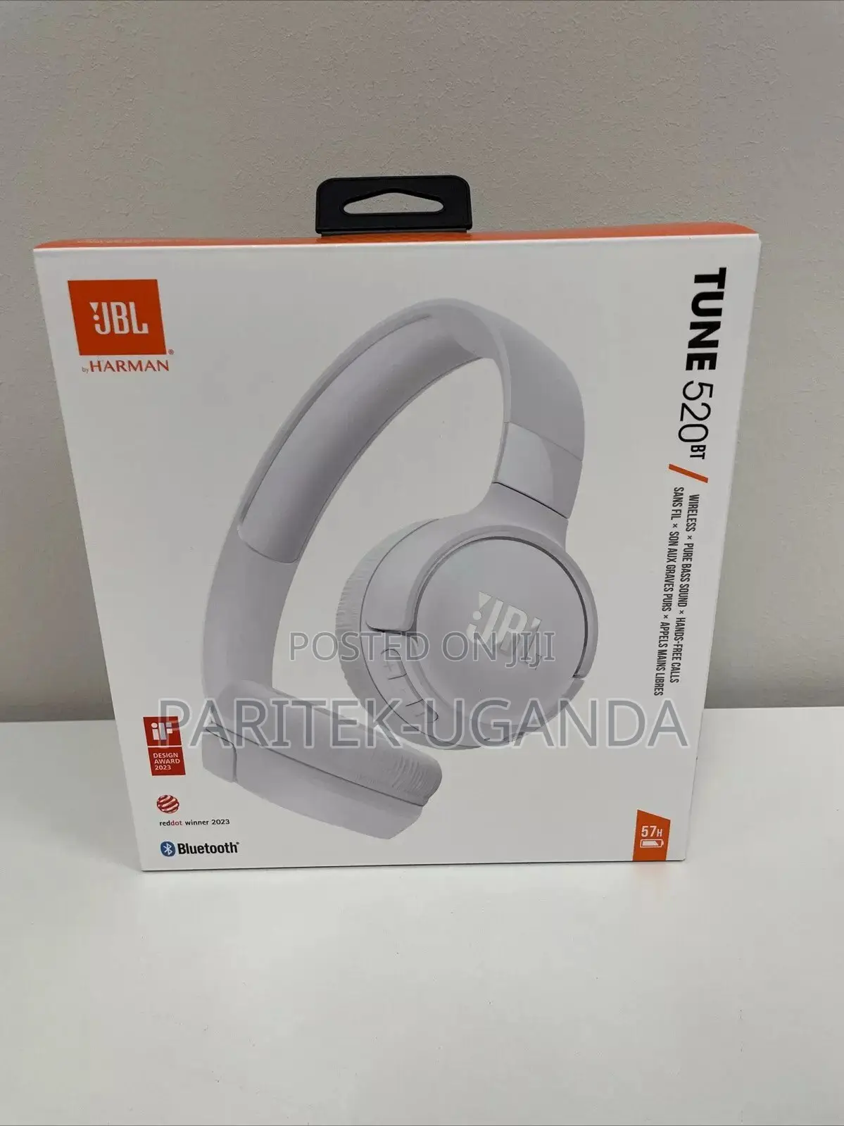 JBL Tune 520bt Wireless Bluetooth on-Ear Headphones - White