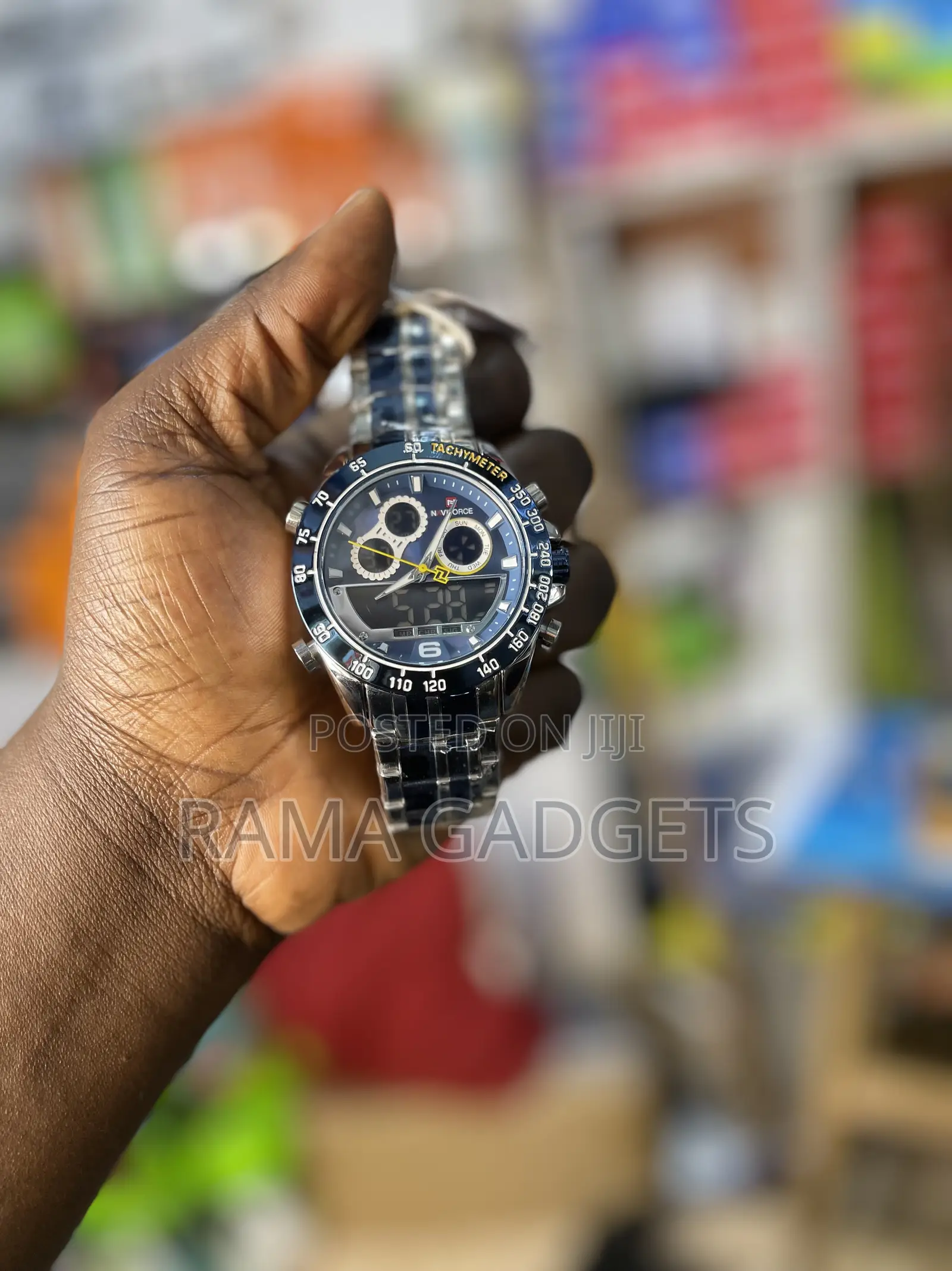 Nf9188 Silver Stainless Steel Dual Time Wrist Watch
