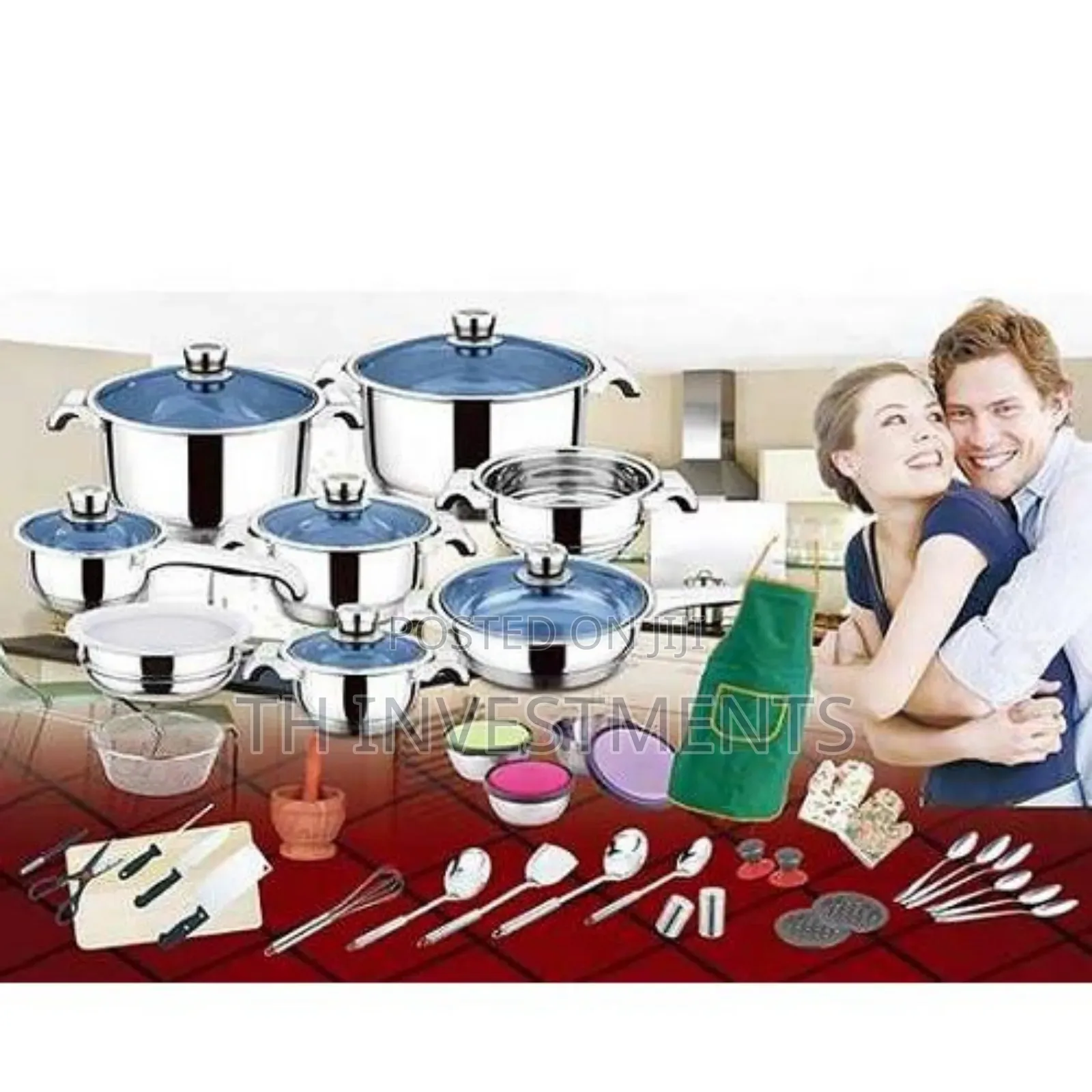 50pcs Stainless Steel Cookware Sets Cooking