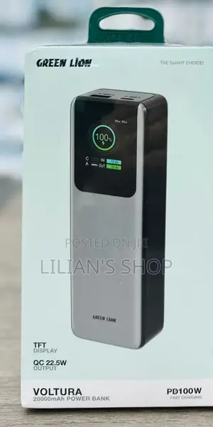Greenlion Voltura 20000mah Power Bank Pd- 100w