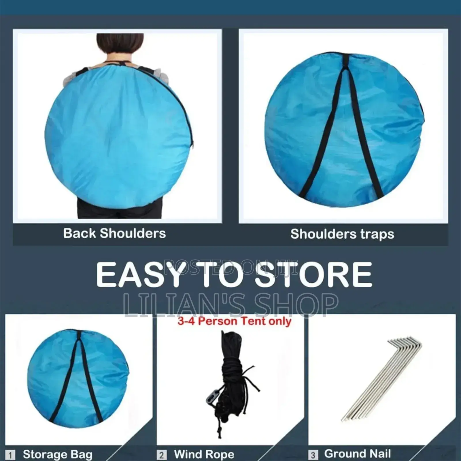 2 Person Automatic Camping Tent